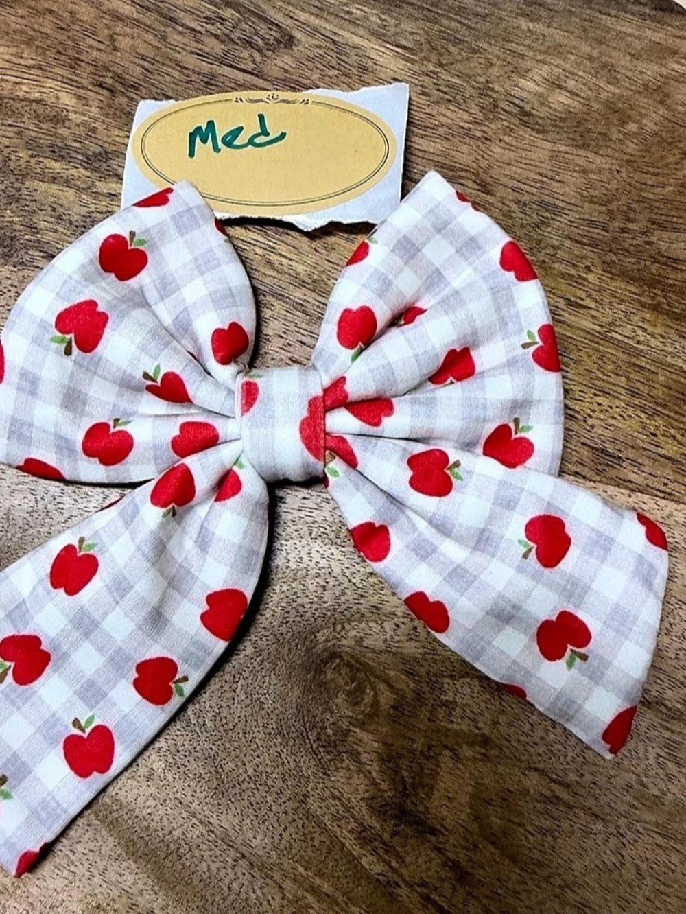 Griffy & Drake Bow Tie Gingham Apple